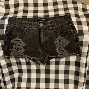 EXPRESS-- Black Jeans Short shorts---Size 6 Distressed jean shorts $20.00 FIRM
